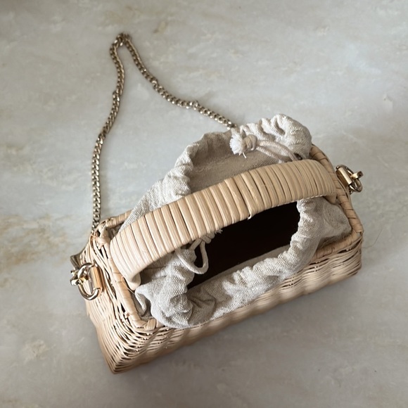 Zara straw rattan bag - Picture 3 of 5